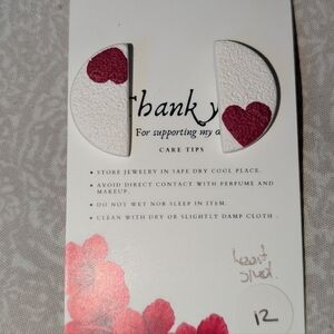 Valentine's Day 💘 Red Heart Earrings